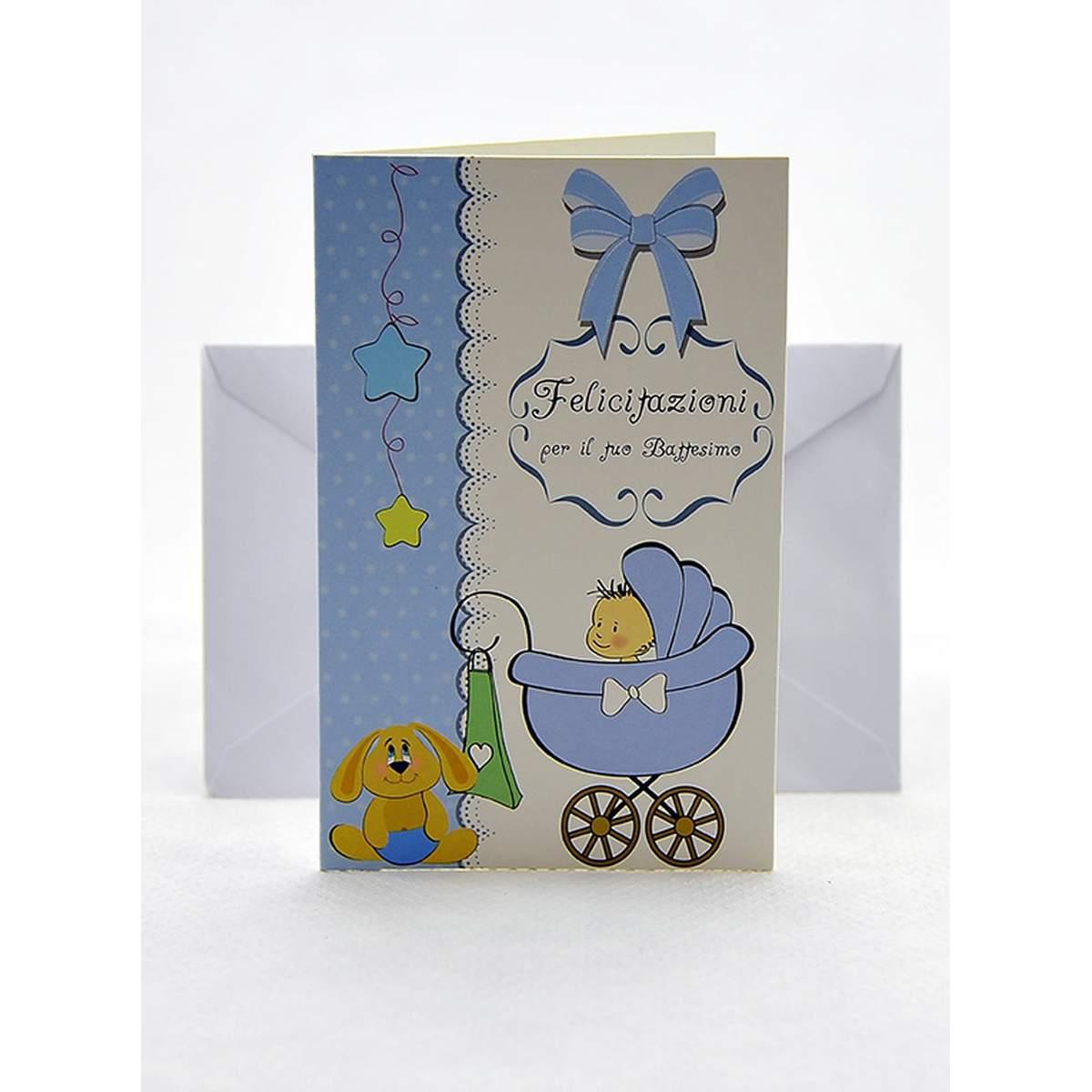 Biglietto Auguri Battesimo cm.8,5x14 6 Modelli |M2 Store