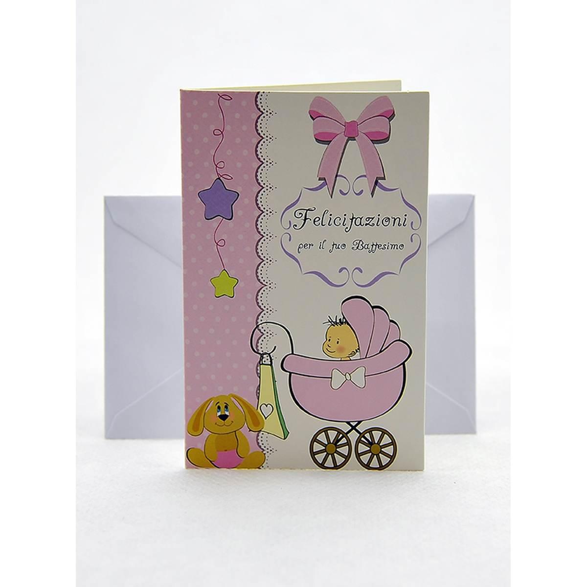 Biglietto Auguri Battesimo cm.8,5x14 6 Modelli |M2 Store