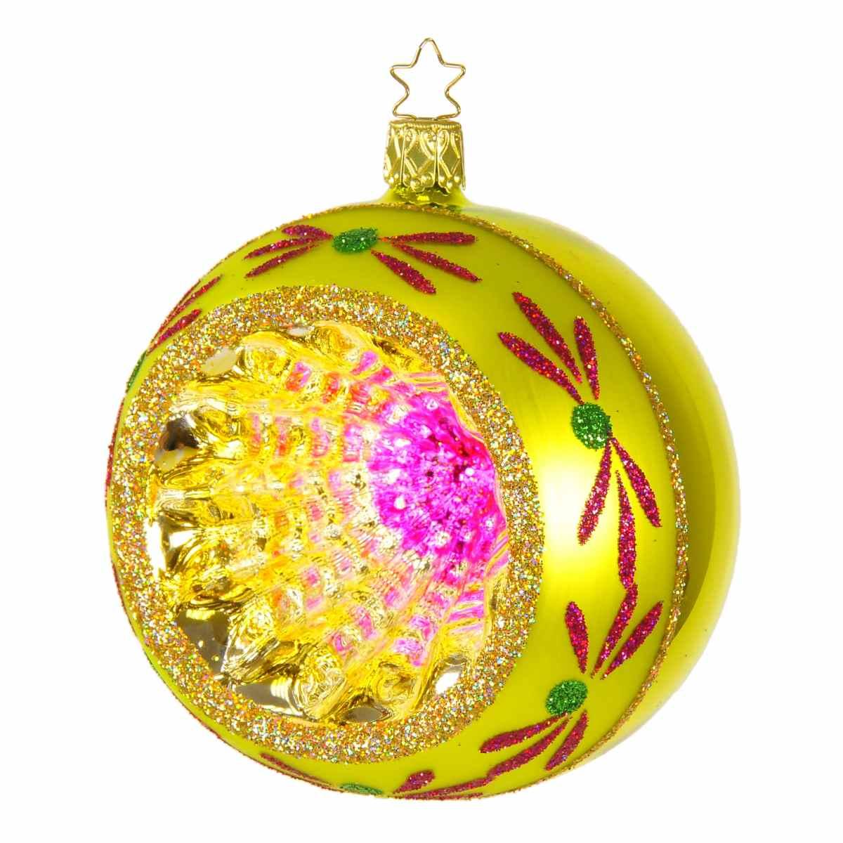 Pallina Natale Vetro Collezione cm.10 Verde Multi |Inge's Glass