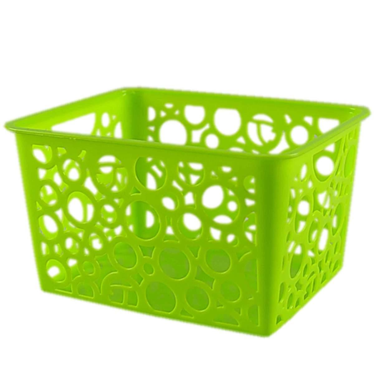 Cesto PVC Rettangolare con Fori cm.14x11xh8 4 Colori | M2 Store