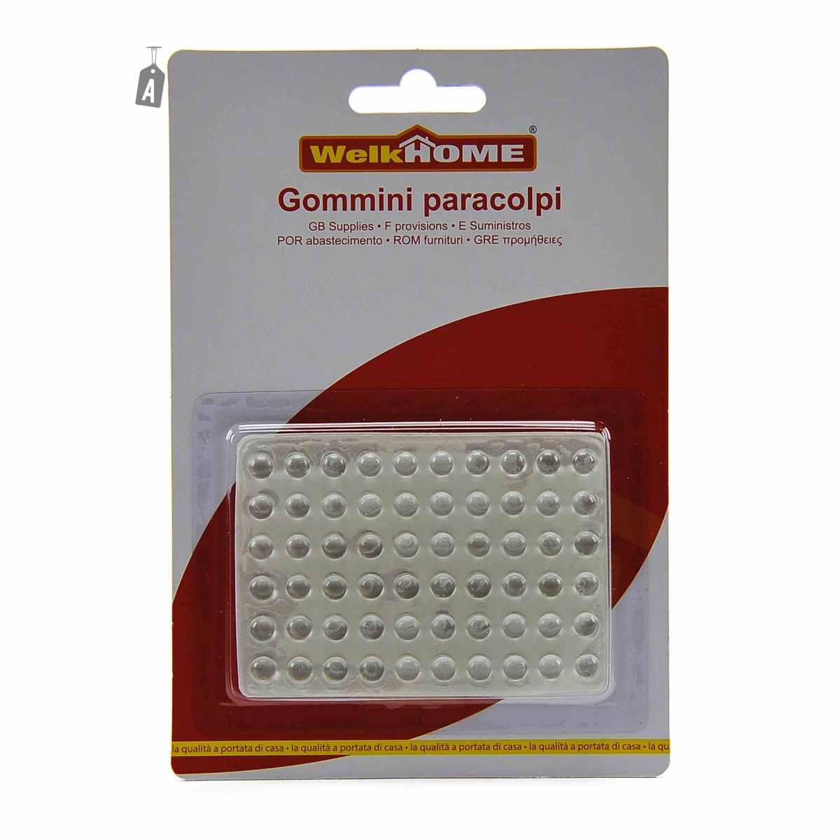 Gommino Paracolpi Adesivo Trasparente cm.Ø5 18mm 4Mod. | M2 Store