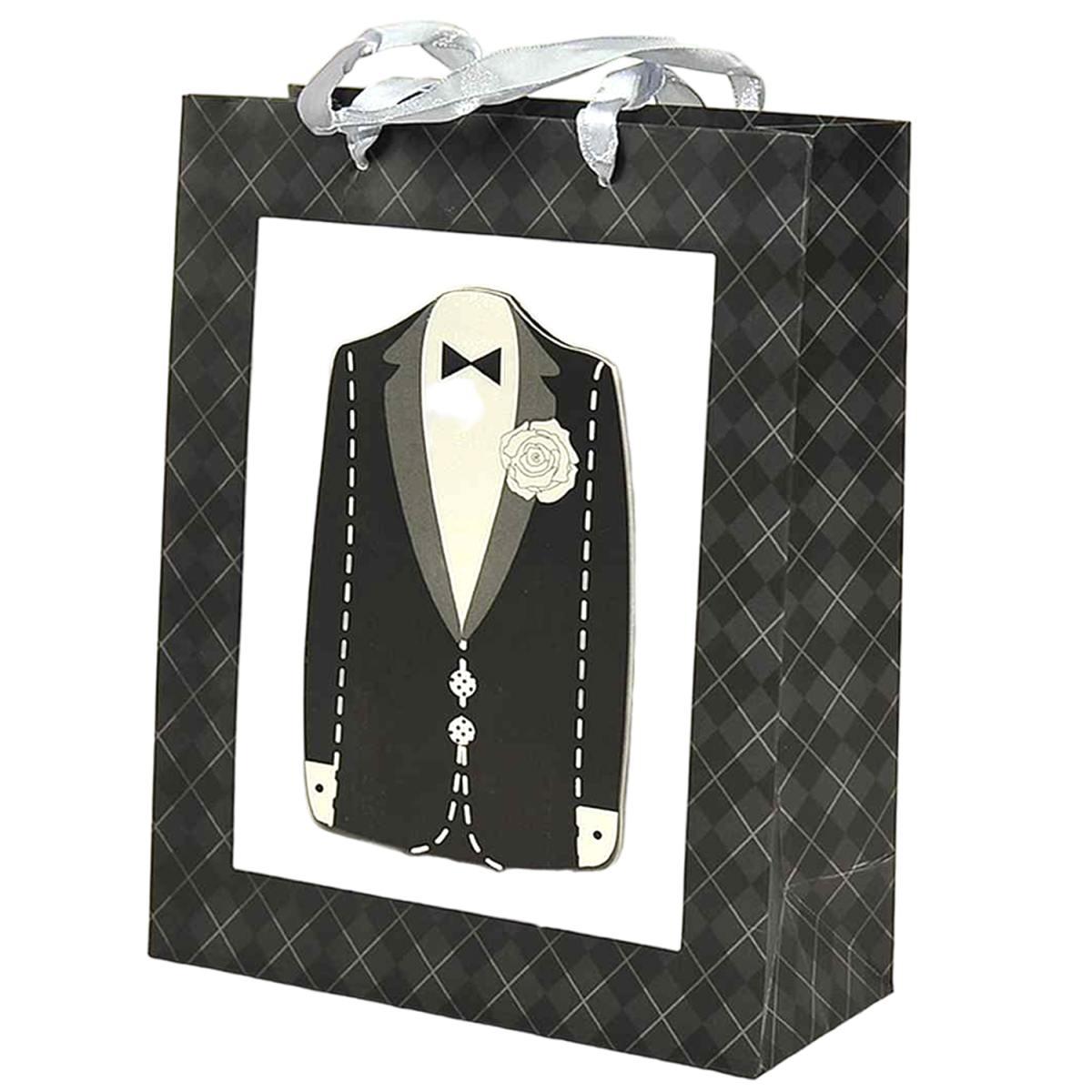 Busta Regalo cm.18x8x24 Uomo Giacca 3D