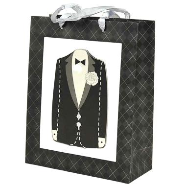 Busta Regalo cm.18x8x24 Uomo Giacca 3D