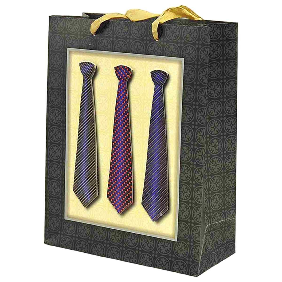 Busta Regalo 18x8x24 Uomo Cravatte 3D