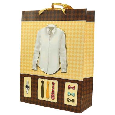 Busta Regalo cm.30x12x42 Uomo Camicia 3D |M2 Store