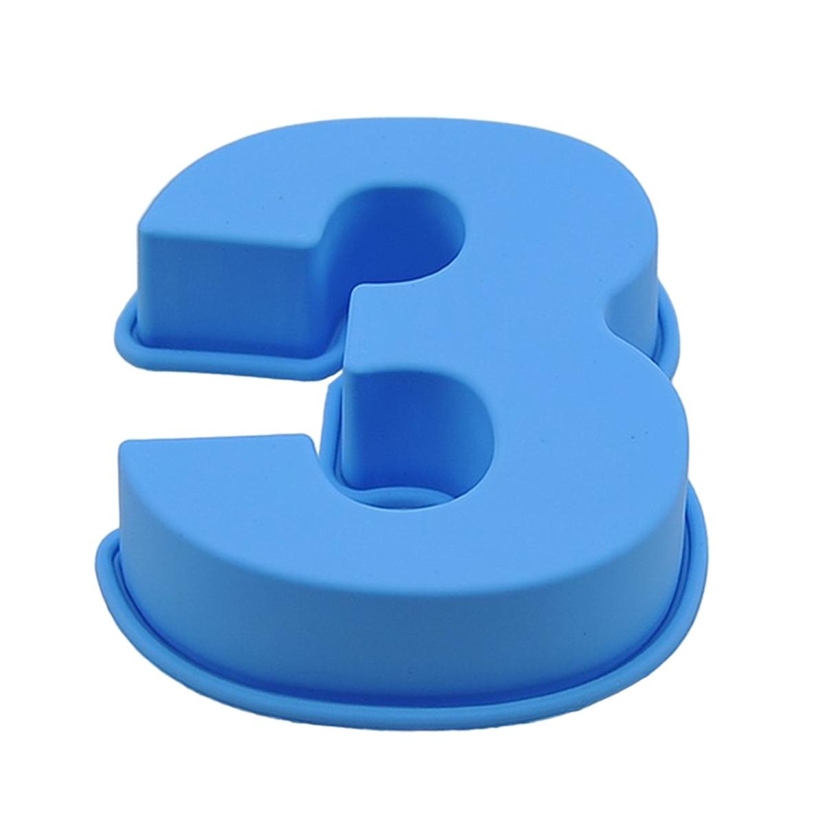 Stampo Silicone Numero 3 Blu | M2 Store