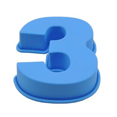 Stampo Silicone Numero 3 Blu | M2 Store