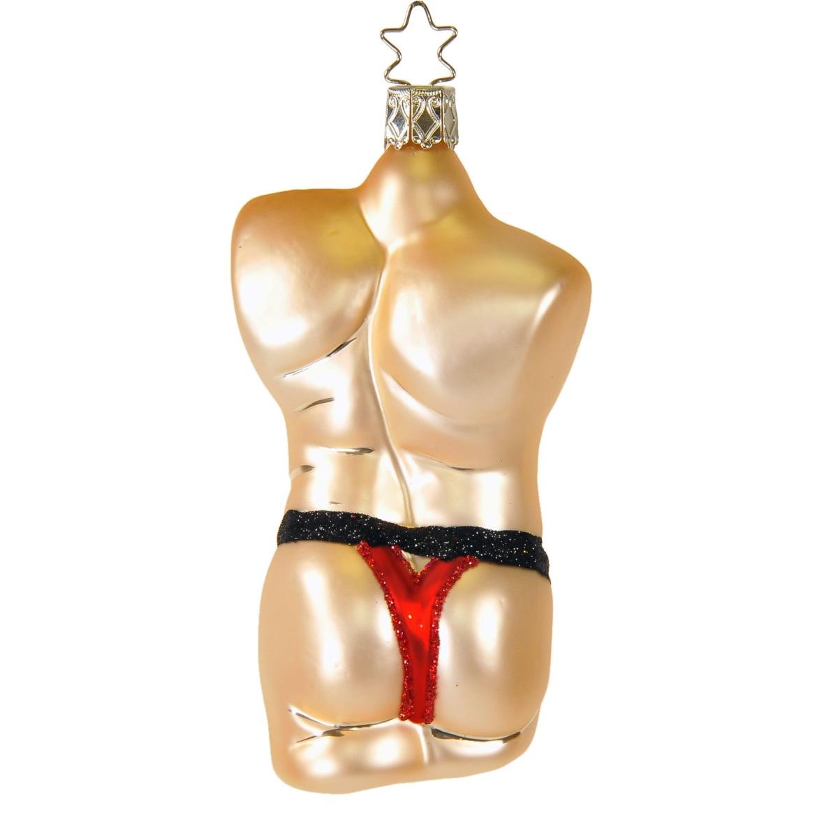 Pallina Natale Vetro Collezione cm.11,5 Busto Uomo |Inge's Glass