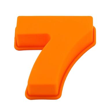 Stampo Silicone Numero 7 Arancione | M2 Store