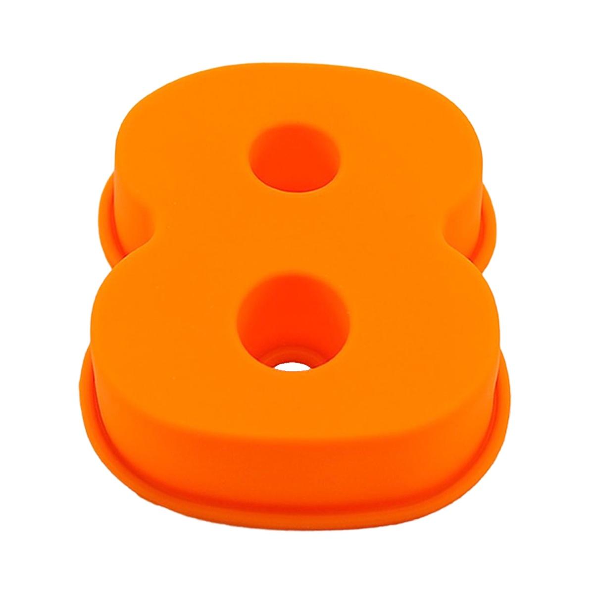 Stampo Silicone Numero 8 Arancione | M2 Store