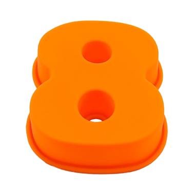 Stampo Silicone Numero 8 Arancione | M2 Store