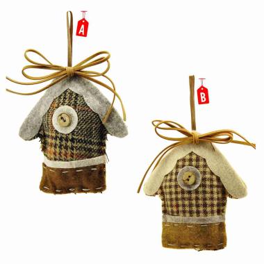 Decorazione Natalizia Casetta Pile cm.11 2 Modelli |Inge's Glass