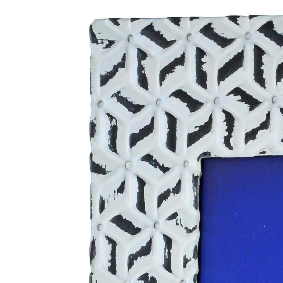 Cornice Metallo cm.13x18 Sbalzato Bianca con Decori | Montemaggi