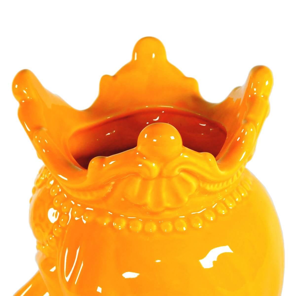 Vaso Porcellana Testa Moro Regina Giallo cm.24 | Montemaggi