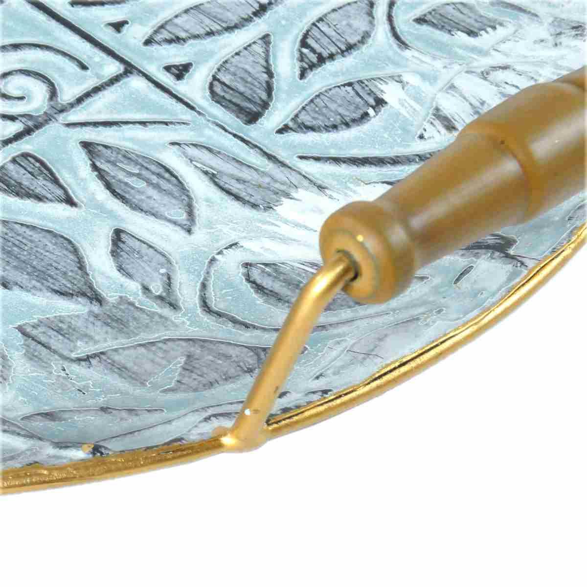 Vassoio Metallo cm.Ø35,5x6,5 Rabat Decorato | Montemaggi