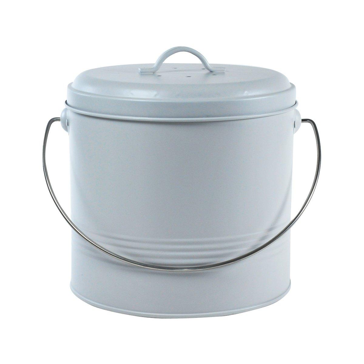 Pattumiera Compost Bio Acciao Grigio cm.19x20 | Montemaggi