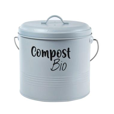Pattumiera Compost Bio Acciao Grigio cm.19x20 | Montemaggi