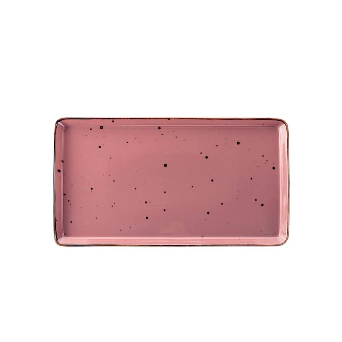 Vassoio Porcellana Weissestal Rett Rosa 38x21 | Weissestal