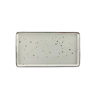 Vassoio Porcellana Weissestal Rett Grigio cm.38x21 | Weissestal