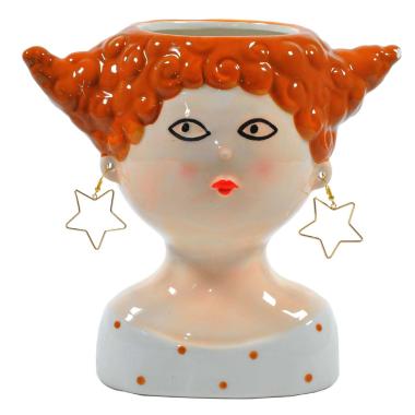 Vaso Ceramica Coco Girl Stellina cm.20 648 |Montemaggi