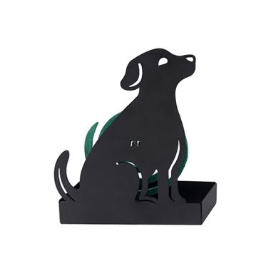 Portaspirali Cane Metallo Nero cm.14x5x19 | Montemaggi
