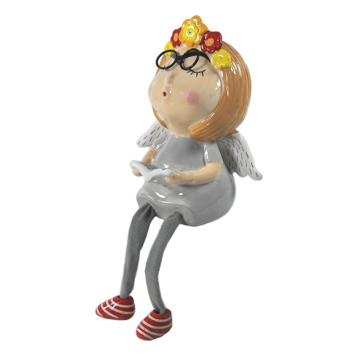 Angelo Ceramica Abito Grigio con Gambe cm.17 |Montemaggi