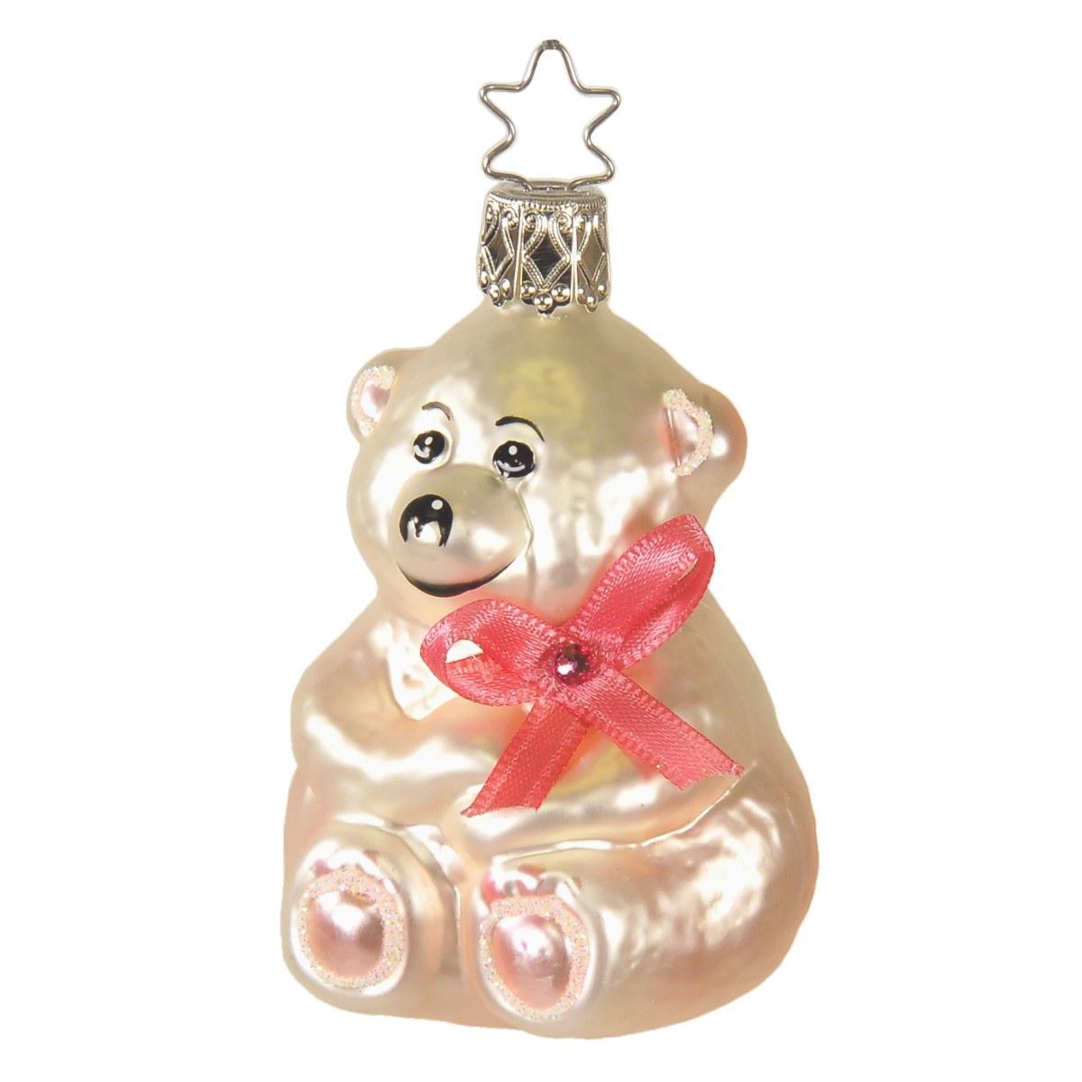 Pallina Natale Vetro Collezione Nascita Rosa Set pz.3 |Inge's Glass