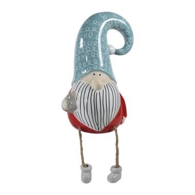 Gnomo Natalizio Ceramica con Gambe cm.22 |Montemaggi