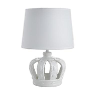 Lampada Tavolo Ceramica Corona Bianca cm.38 | Montemaggi
