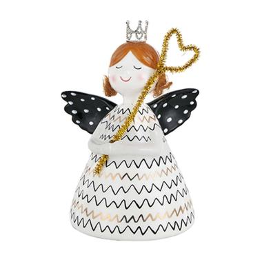 Angelo Ceramica con Ali e Coroncina cm.18 |Montemaggi