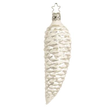 Pallina Natale Vetro Collezione cm.14 Pigna Argento |Inge's Glass