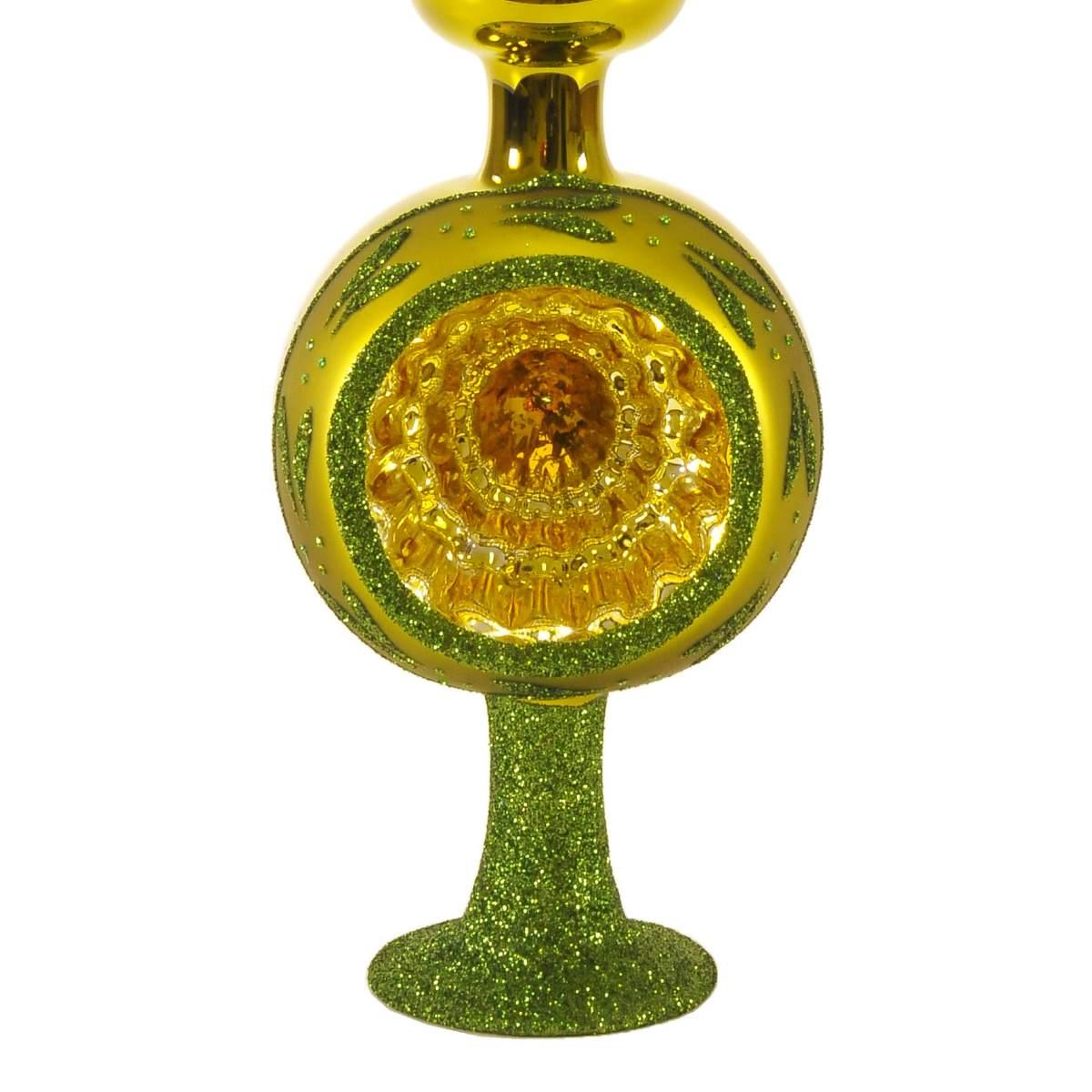 Puntale Albero Natale Vetro Collection cm.33 Verde |Inge's Glass