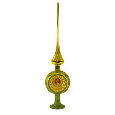 Puntale Albero Natale Vetro Collection cm.33 Verde |Inge's Glass