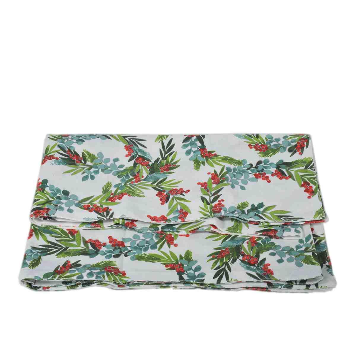 Runner Tavola cm.45x150 Fantasia Natalizia Agrifoglio |Montemaggi