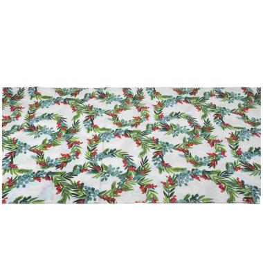 Runner Tavola cm.45x150 Fantasia Natalizia Agrifoglio |Montemaggi