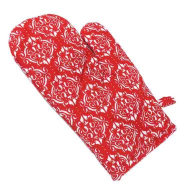 Guanto Cucina Natalizio Cotone Fantasia Damasco cm.27 |Montemaggi