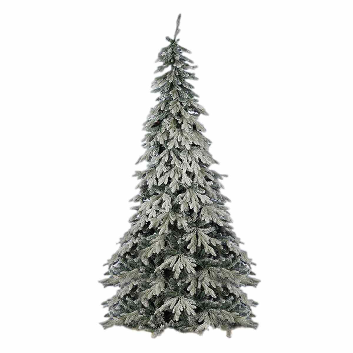 Albero Natale cm.270 Verde Innevato Argentato |Silani