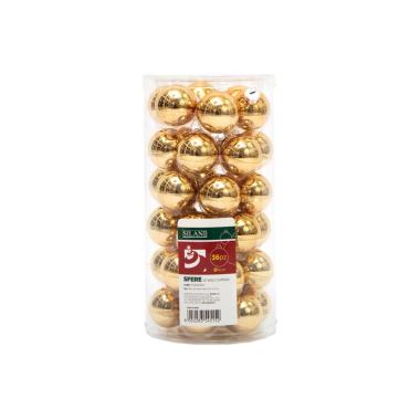 Pallina Natale Vetro cm.4 Oro Lucido Set pz.36 |Silani