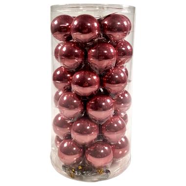 Pallina Natale Vetro cm.Ø4 Rosa Set pz.36 |Silani