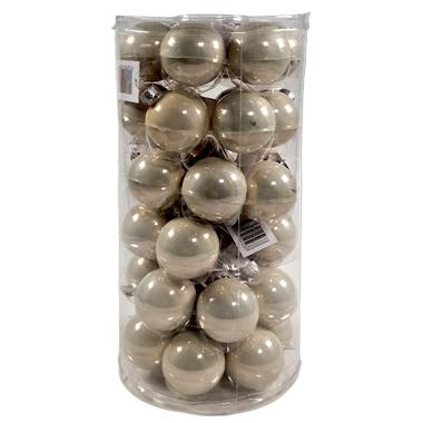 Pallina Natale Vetro cm.4 Bianco Perla Set pz.36 |Silani