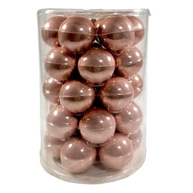 Pallina Natale Vetro cm.6 Rosa Cipria Lucide Set pz.30 |Silani