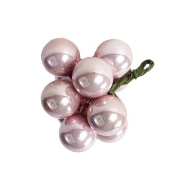 Pallina Natale Vetro cm.2 Rosa Cipria Lucido Set pz.12 |Silani