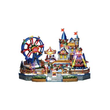 Giostra Natale Villaggio Aspen Luci Mov Suoni |Silani