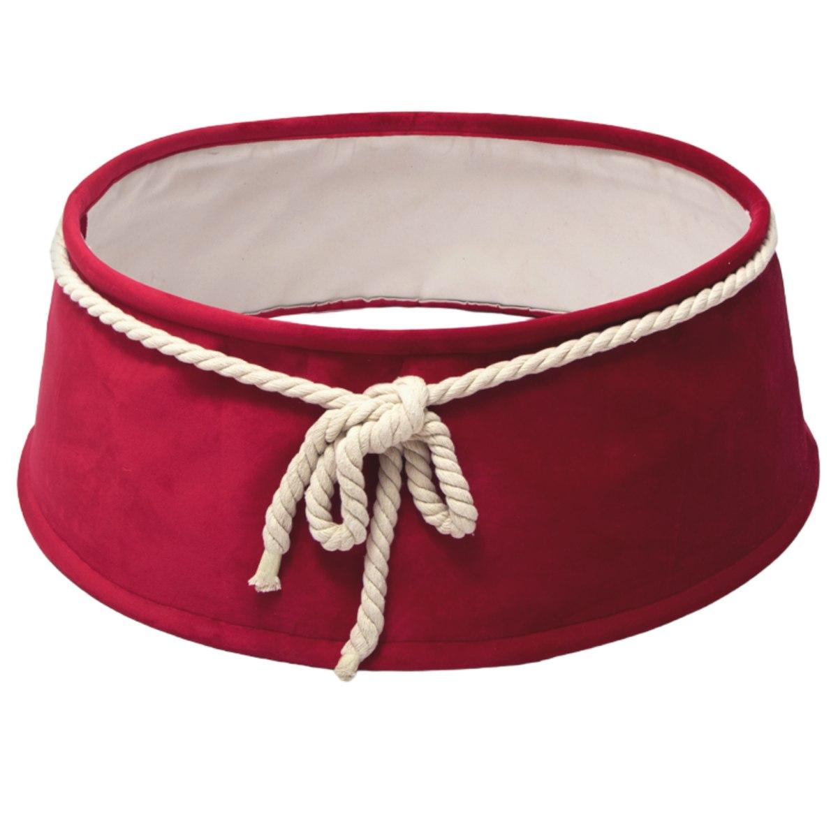 Copri Base Albero di Natale Velluto Rosso cm.65 |Silani