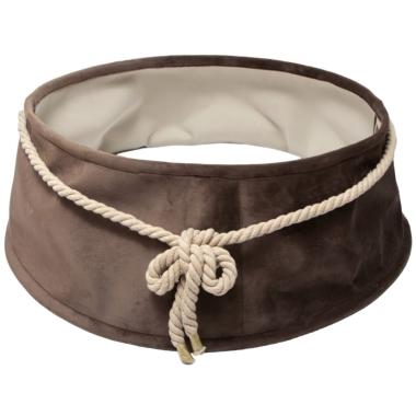 Copri Base Albero di Natale Velluto Tortora cm.65 |Silani