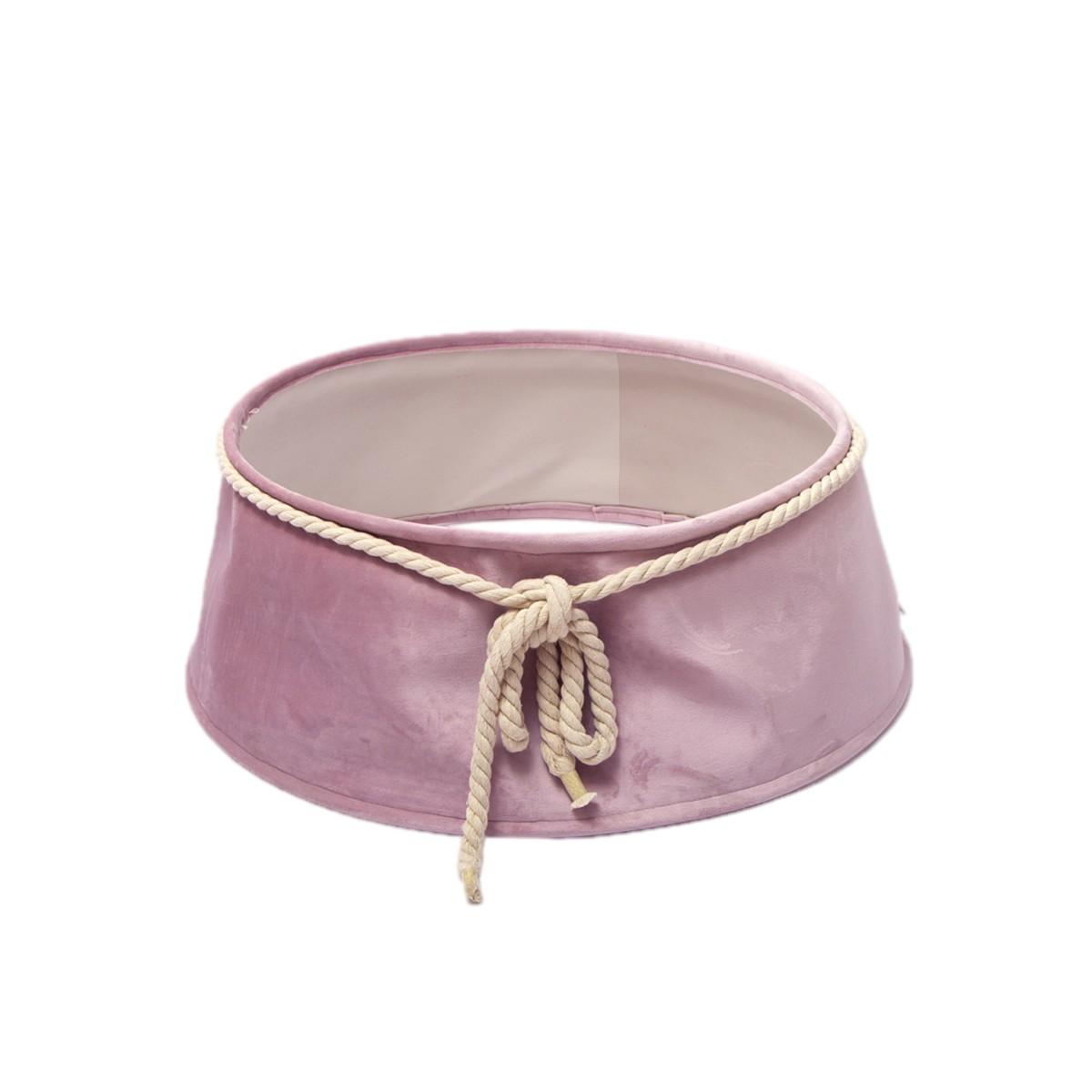 Copri Base Albero di Natale Velluto Rosa cm.65 |Silani