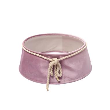 Copri Base Albero di Natale Velluto Rosa cm.65 |Silani