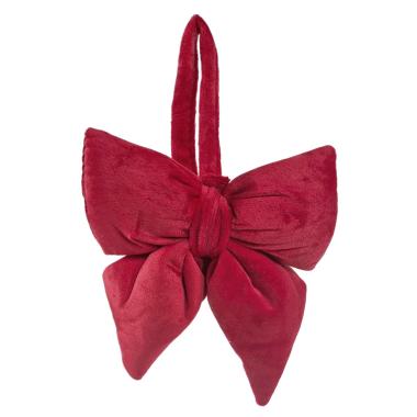 Decorazione Natalizia Fiocco Velluto Rosso cm.13,5x17 |Silani