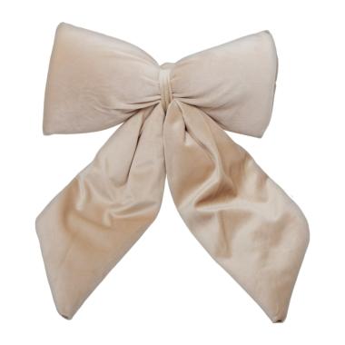 Decorazione Natalizia Fiocco Velluto Oro Champagne cm13,5x17 |Silani