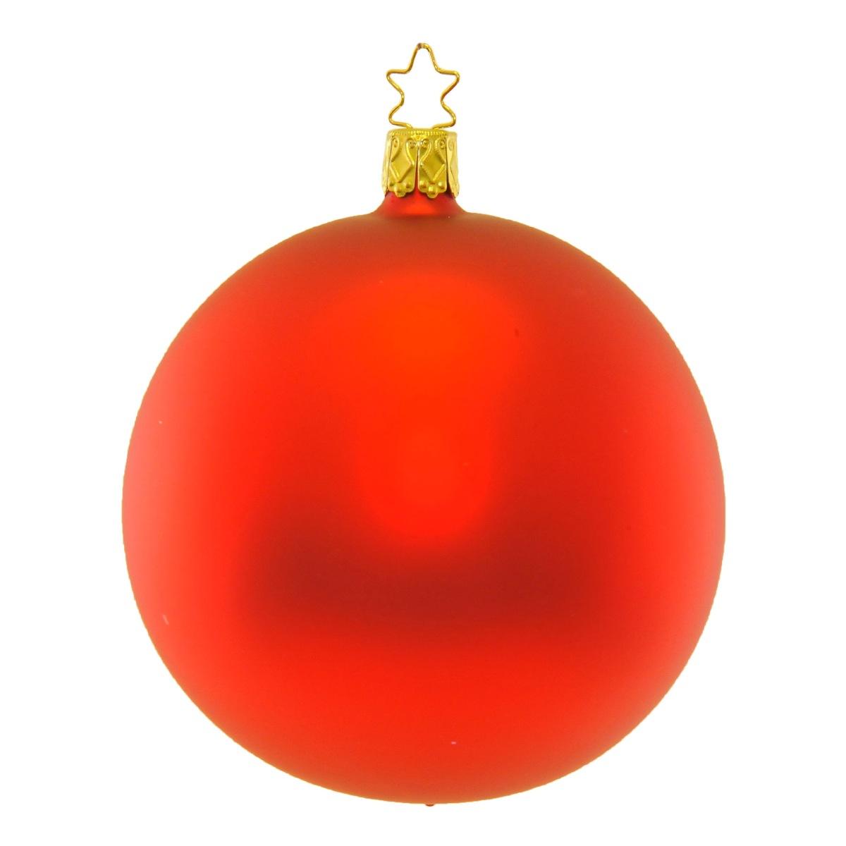 Pallina Natale Vetro Collezione cm.10 Rossa Opaca |Inge's Glass